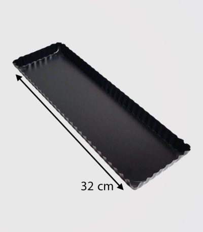 قالب تفلون تارت کف جدا مستطیل 10 در 35 سانت