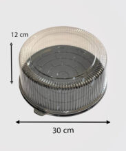 ظرف کیک طلقی گرد بزرگ