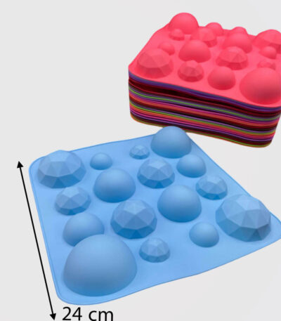 قالب سیلیکونی 16 خانه نیم کره میکس