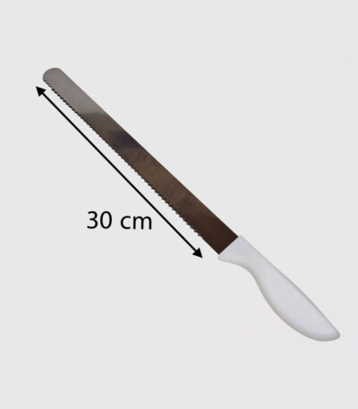 چاقو دنده درشت دسته سفید 30 سانت