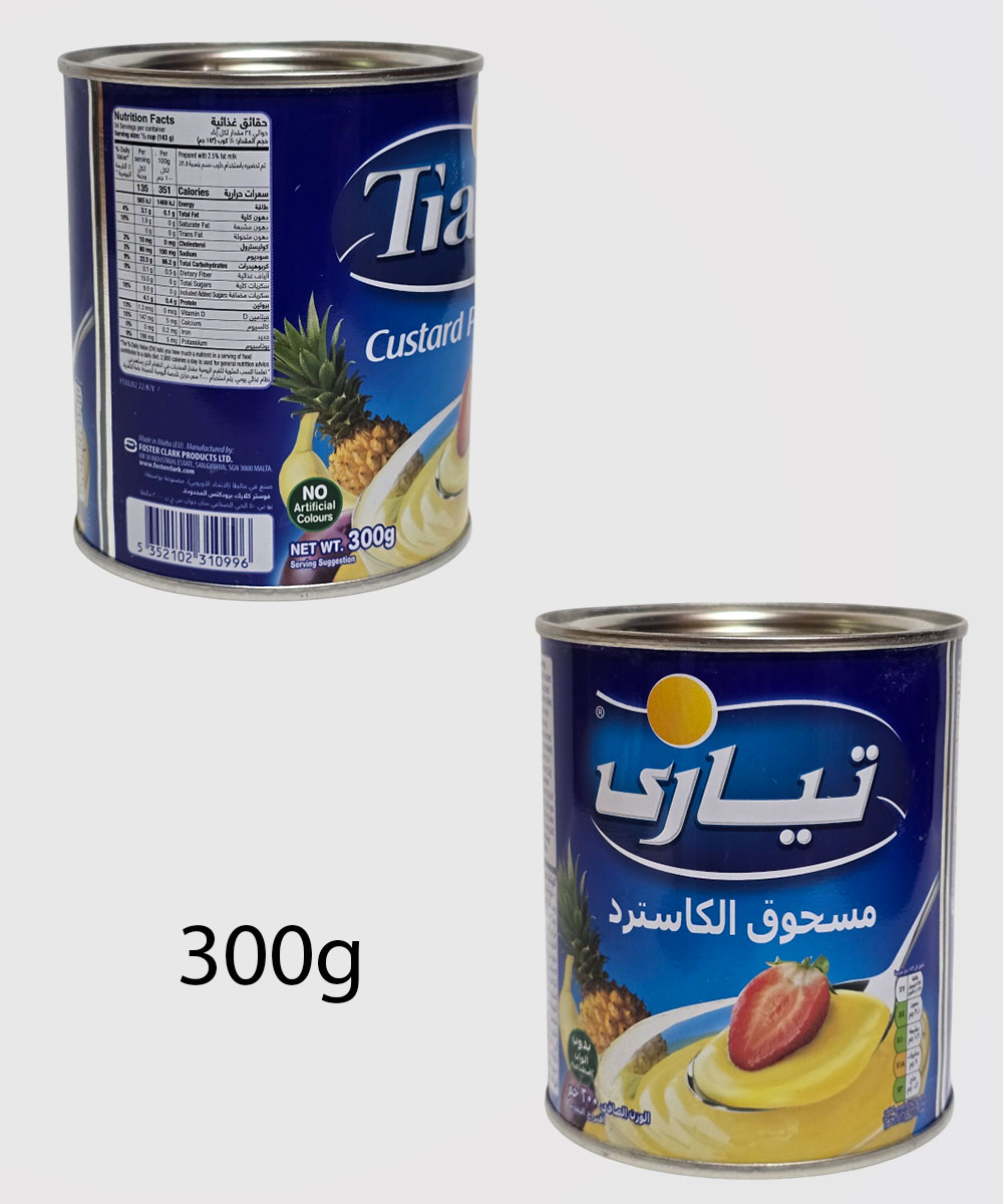 پودر کاسترد تیارا 300 گرمی پودر کاسترد تیارا 300 گرمی