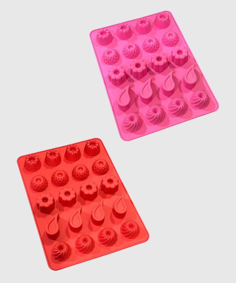قالب سیلیکون حلوایی میکس شیفون دار قالب سیلیکون حلوایی میکس شیفون دار