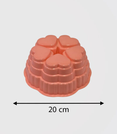 قالب ژله پلاستیکی شیفون 5 قلب