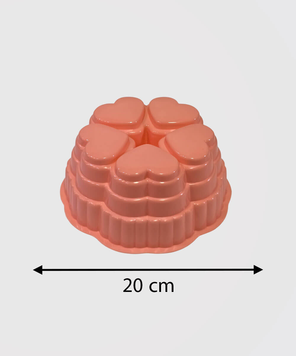 قالب ژله پلاستیکی شیفون 5 قلب قالب ژله پلاستیکی شیفون 5 قلب