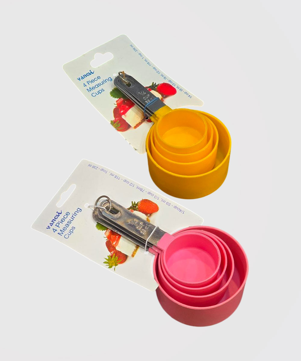 پیمانه 4 سایز دسته استیل پیمانه 4 سایز دسته استیل